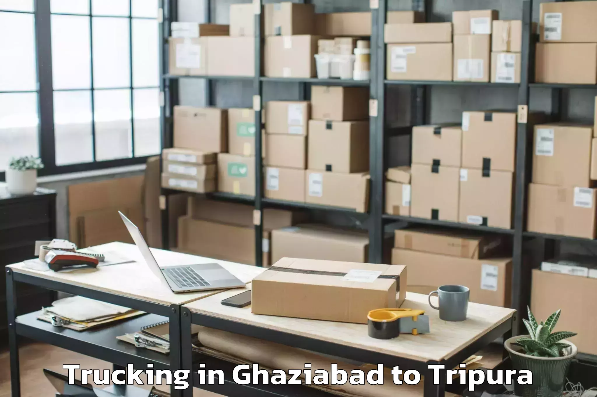 Trusted Ghaziabad to Bishalgarh Trucking